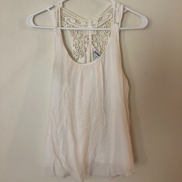 Express White Butterfly Tank - Picture 1 of 3